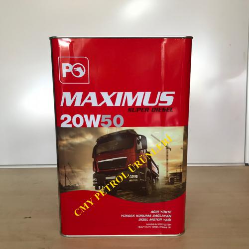 MAXIMUS SÜPER DİZEL 20W50 (16 KG-17,5 KG-180 KG)